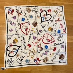 Henri Bendel Love Henri Silk Scarf NWT